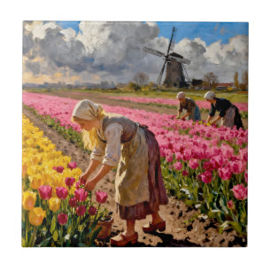 “Lysbeth in the Amber Light” - A Dutch Landscape Tile