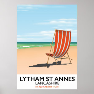 Lytham St Annes Lancashire seaside poster