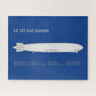 LZ 127 Graf Zeppelin - Airship Blueprint Plans ABD Jigsaw Puzzle