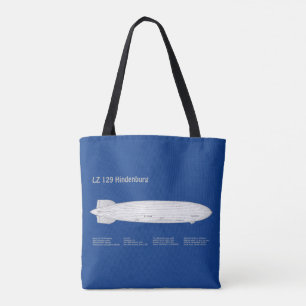 LZ 129 Hindenburg - Airship Blueprint Plans ABD Tote Bag