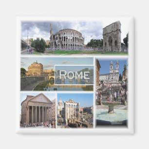 LZO001 ROME, Mosaic, Lazio, Italy, Fridge Magnet