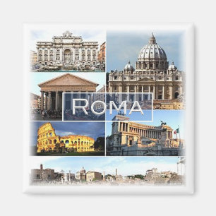LZO010 mosaic of ROMA, Lazio, Italy, Fridge Magnet