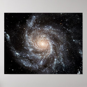 M101 Pinwheel Spiral Galaxy NASA Poster