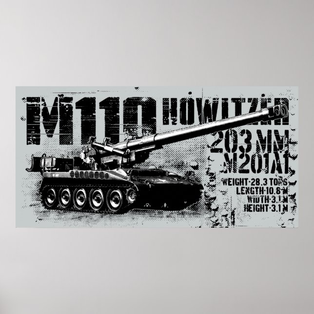 M110 howitzer Print (Front)