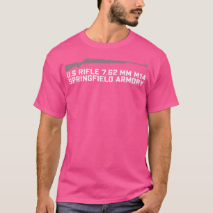M14 Rifle Springfield Armoury Us 7 6 Mm Gun Lover T-Shirt