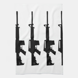 m16 black and white towel