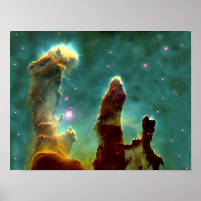 M16 Eagle Nebula or Pillars of Creation Poster (Front)