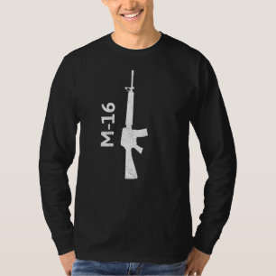 M16 Military Gun Rifle 2nd Amendment Ar15 Firearm  T-Shirt