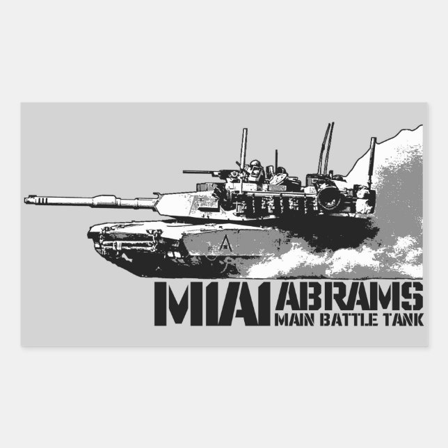 M1 Abrams Rectangular Sticker (Front)
