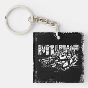 M1 Abrams Square (double-sided) Keychain