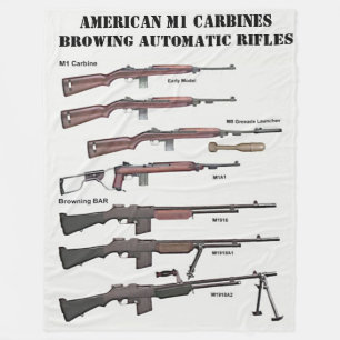 M1 CARBINES & BAR FLEECE BLANKET