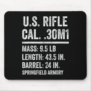 M1 Garand Rifle Funny Ww2 Vet World War Two Vetera Mouse Pad