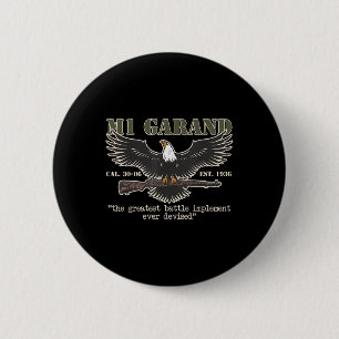 M1 Garand U.s. Main Battle Rifle Gun Wwii  6 Cm Round Badge