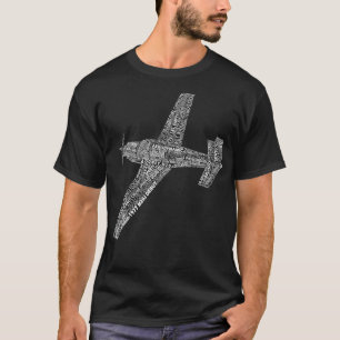 M20 Typography Aeroplane Aviation Pilot  T-Shirt