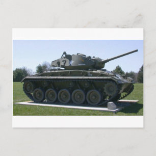 M24 Chaffee Light Tank Postcard