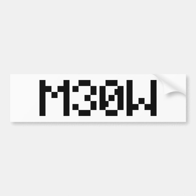 M30W [Leetspeak Animal Sounds] Bumper Sticker (Front)