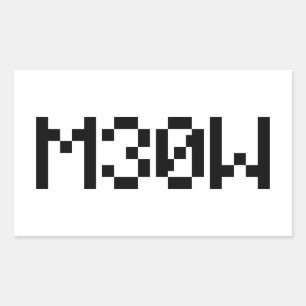 M30W [Leetspeak Animal Sounds] Rectangular Sticker