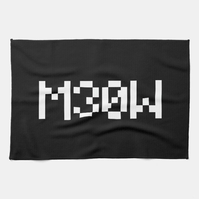 M30W [Leetspeak Animal Sounds] Tea Towel (Horizontal)