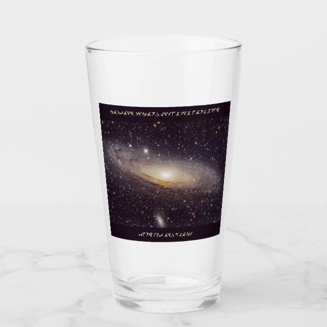 M31 Andromeda Galaxy beer glass (Front)