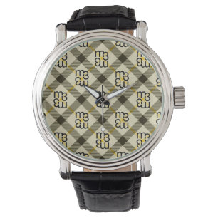 m3 PLAID stainless steel men's watch
