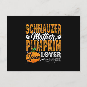 M3SSS Miniature Schnauzer Dog gift Halloween Fall Holiday Postcard