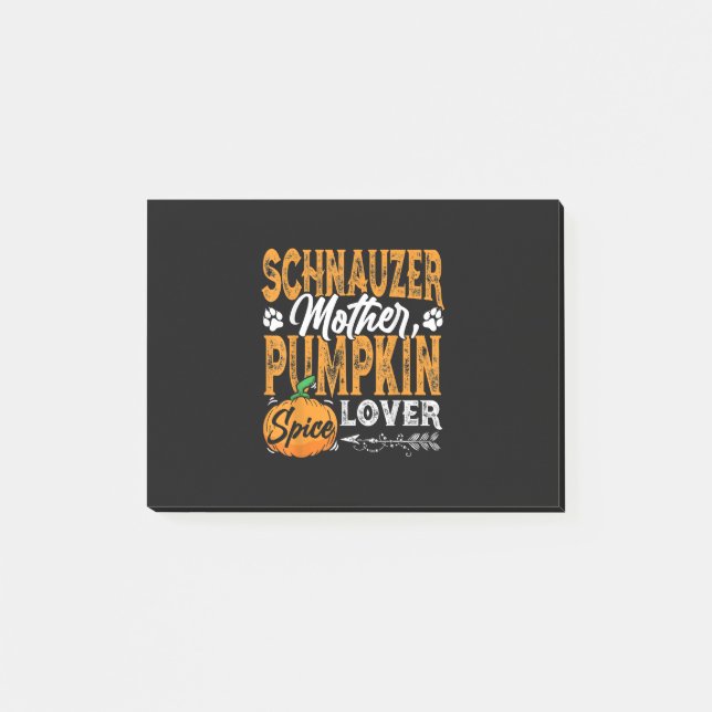 M3SSS Miniature Schnauzer Dog gift Halloween Fall Post-it Notes (Front)