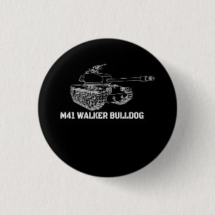 M41 Walker Bulldog American Light Army Tank Gift 3 Cm Round Badge