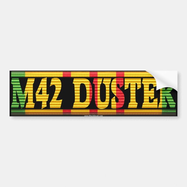 M42 Duster Vietnam Service Ribbon Bumper Sticker (Front)