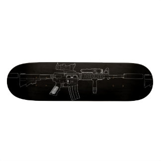 M4 SOPMOD Skateboard Deck Black