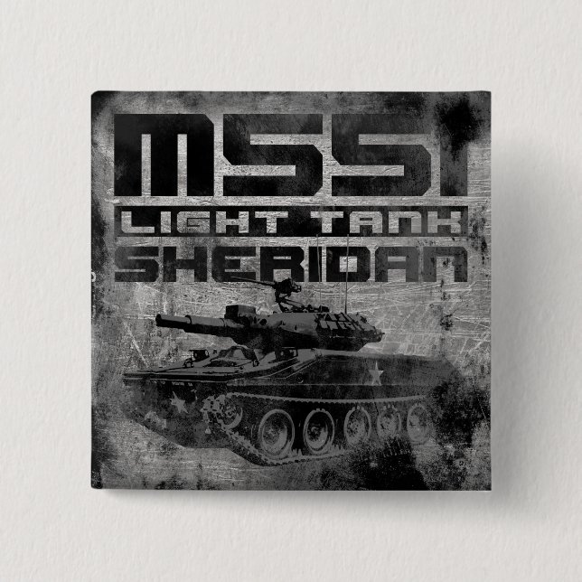 M551 Sheridan 15 Cm Square Badge (Front)