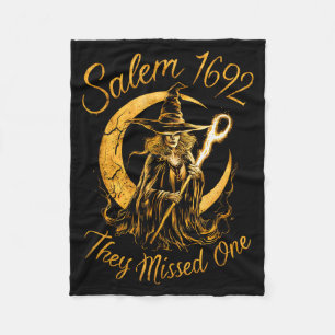 M 1692 They Missed One Witch Halloween Fleece Blanket