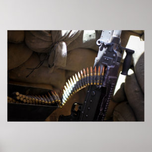 M-240 Machine Gun Poster