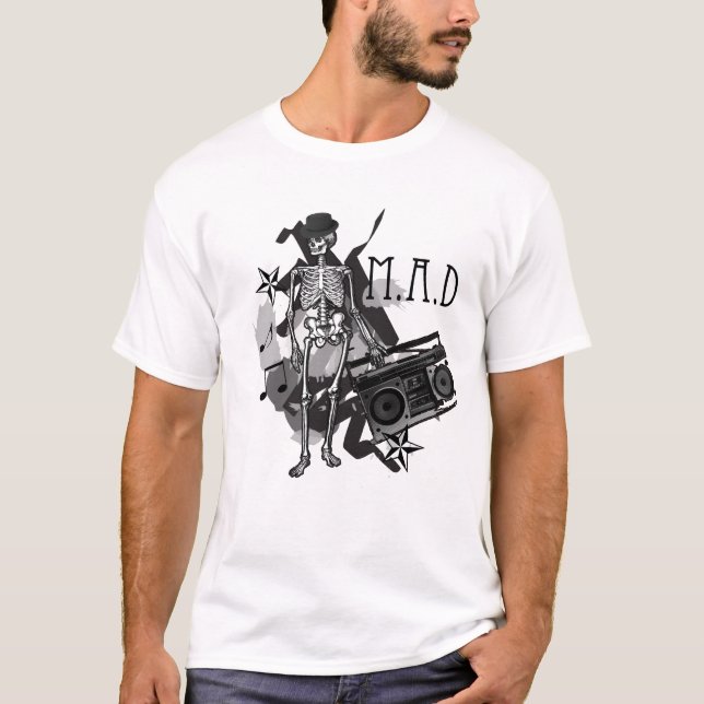 M.A.D- Skeleton Rocker T-Shirt (Front)