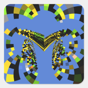 M Blue Square Sticker