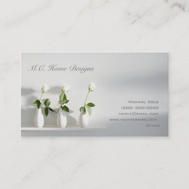 M.C. Home Designs Business Card (Front)