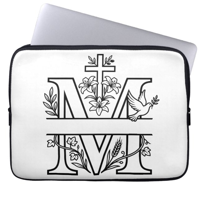 M Christian Monogram  Laptop Sleeve (Front)