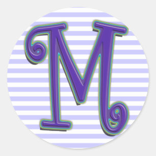 M CLASSIC ROUND STICKER