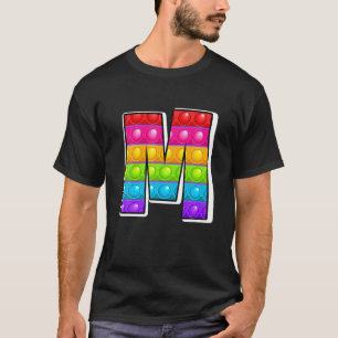 M Cutest Capital Letter M Alphabet Funny Poppin Ki T-Shirt