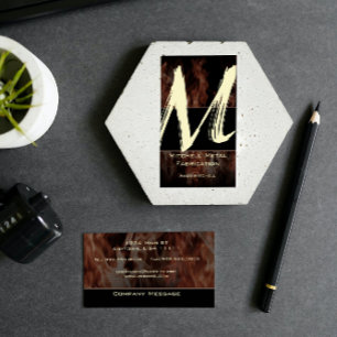 M Flame Monogram Business Card