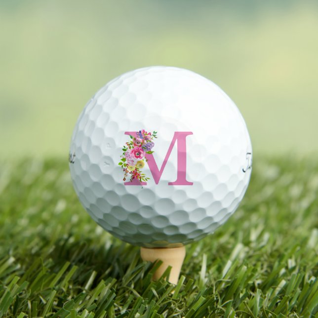 M Floral Golf Balls (Insitu Tee)