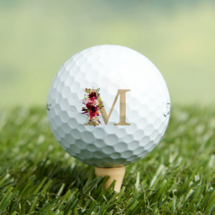 M Floral Golf Balls