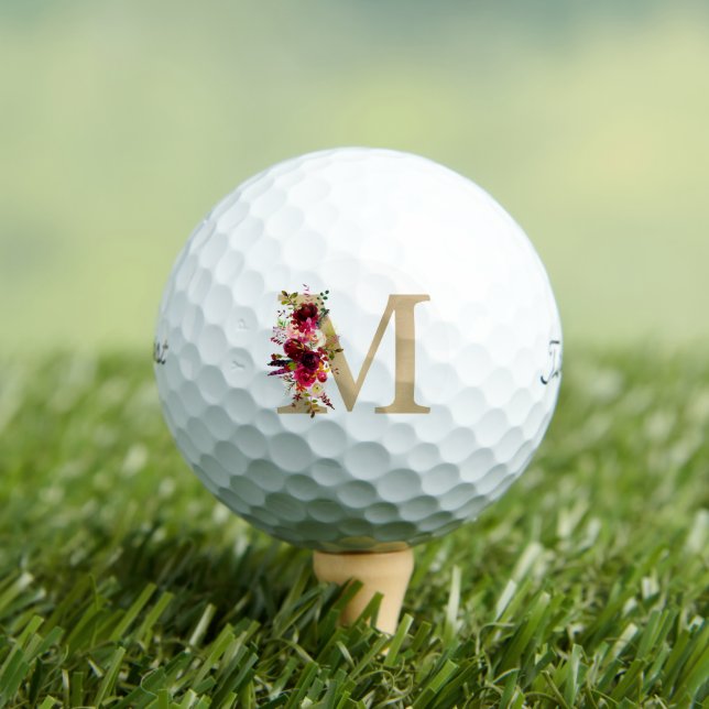 M Floral Golf Balls (Insitu Tee)