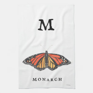 "M" for Monarch  Tea Towel