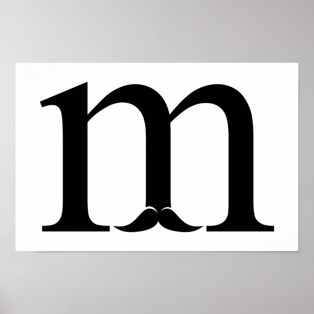 M for Moustache Poster (Front)