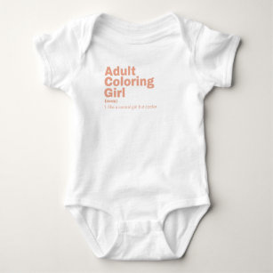 m Girl - Adult Coloring Baby Bodysuit