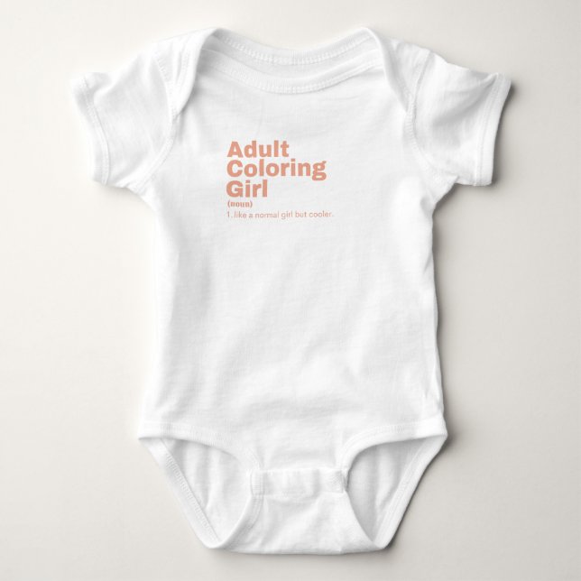 m Girl - Adult Coloring Baby Bodysuit (Front)