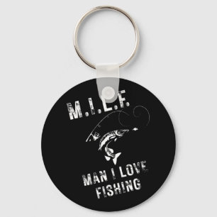 M.i.l.f. Man I Love Fishing  Key Ring