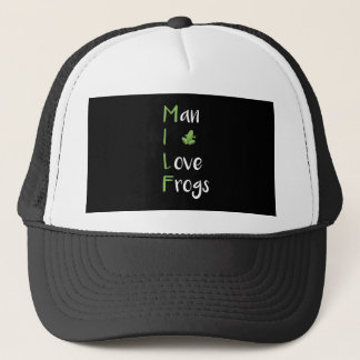 M.I.L.F. - Man, I Love Frogs Vintage Funny Unisex Trucker Hat
