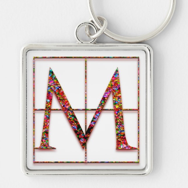 M Initial "Celtic Bricks" Key Chain (Front)