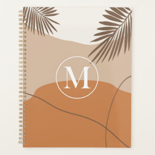 M - Initial Monogram Letter M Abstract Design Planner